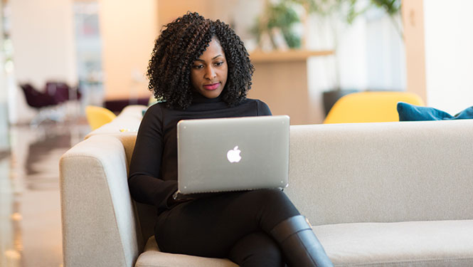 Woman learning image